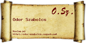 Odor Szabolcs névjegykártya